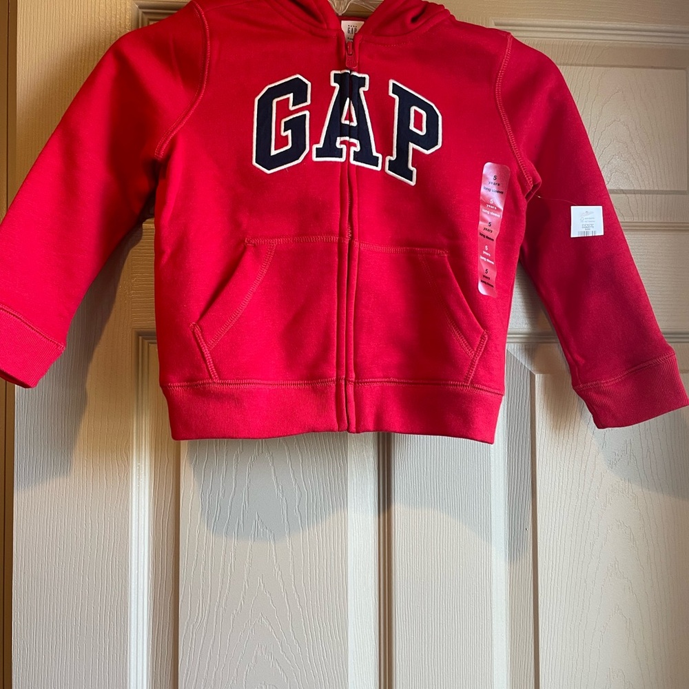 GAP Kids‎ Red Full Zip Hoodie, NWT, Size 5